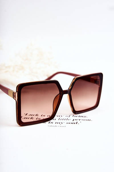 Women's Square Sunglasses V130032 Brown-Violet