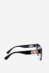 Women's Sunglasses With Decorative Detail UV400 Black-Brown