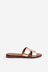 Women's Pink Gold Cut-Out Sandals Lumossa