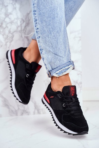 Women's Sport Shoes Sneakers Big Star Black GG274524