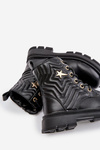 Warm Children Boots With Zip Made Of Eco Leather Black Liotira