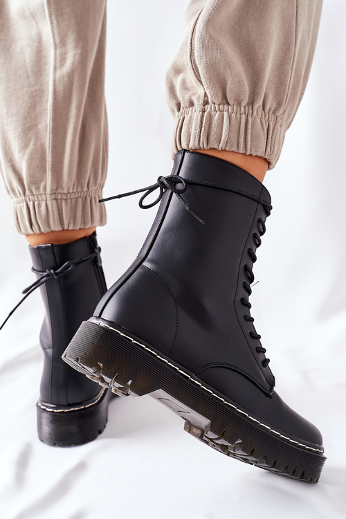 Women's Biker Boots Black Corydon