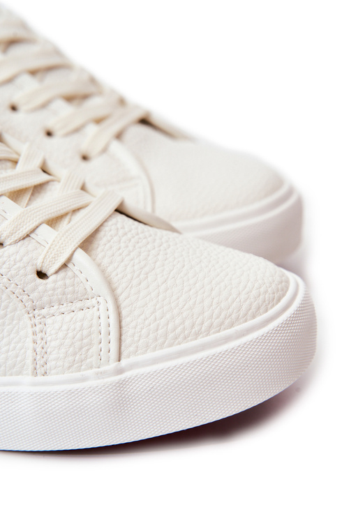 Trampki Męskie Skórzane Białe Cross Jeans JJ1R4023C