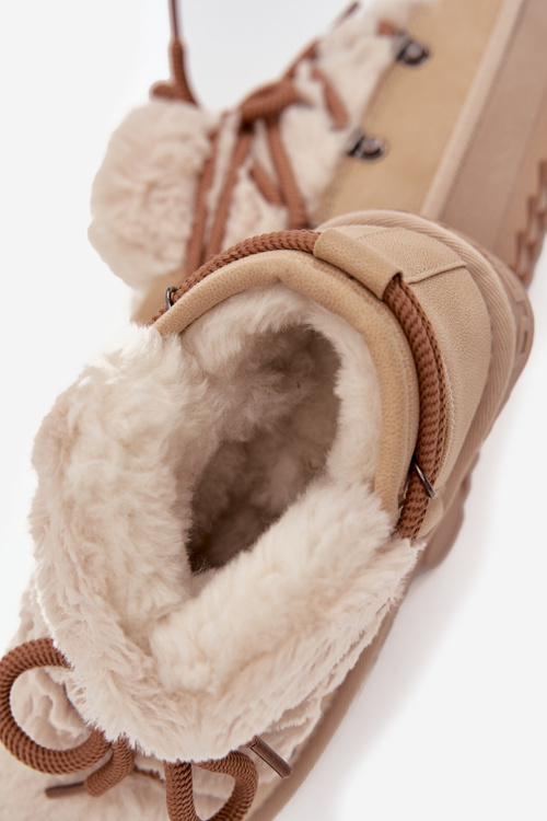 Children's Youth Snow Boots With Fur D Franklin DFSH370011 Beige