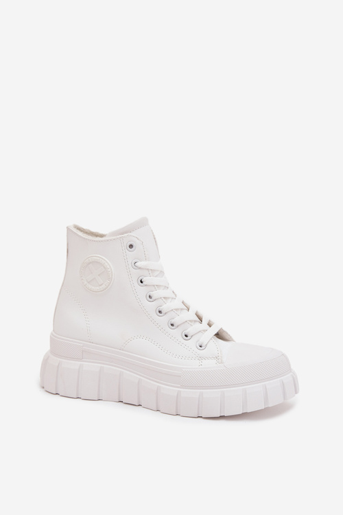 Insulated High Women's Sneakers On Platform Zip White Sarira