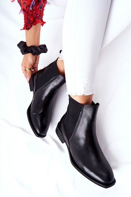 Skórzane Sztyblety Laura Messi Czarne 2353