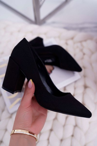 Women's Stiletto pumps Suede Black Neshka
