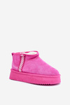 Platform Snow Boots With Pattern Pink Udra