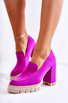 Fashionable Pumps On The Platform Lewski Shoes 3196 Fuchsia