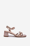 Women's Low Heel Sandals in Synthetic Leather Sergio Leone SK046 Silver