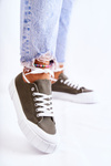 Trampki Damskie Platforma Khaki Comes