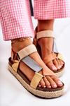 Women's Summer Sandals Beige and Yellow Galia