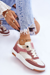 Buty Sportowe Sneakersy Damskie Różowo-Białe Big Star LL274438 