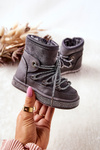 Children's Snowboots with Zircons Grey Wellma