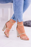 Lu Boo Gold Stiletto Sandals Lissa