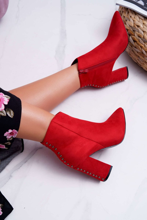 Women's Stiletto Heeled Boots Red Snack