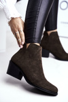 Women’s Boots Flat Heel Autumn Khaki Milky