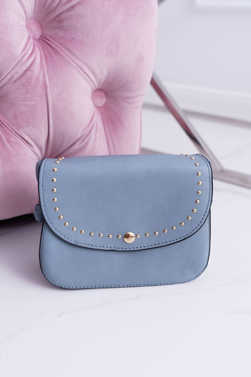 Women's Handbag Small Chest Golden Rivets Blue