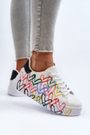 Women's Sneakers with Hearts White Claral