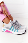 Buty Sportowe Memory Foam Big Star Biało-Szare HH274531 