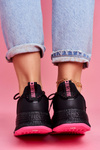 Women's Sport Shoes Sneakers Big Star Black Fuchsia FF274964
