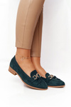 Elegant Women's Loafers Vinceza 10585 Suede Green