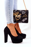 Suede platform pumps Black Bemiso