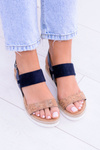 Women's Felucci Linen Anchor Sandals