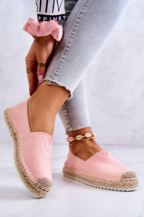 Espadrilles On A Braided Sole Big Star HH274496 Pink