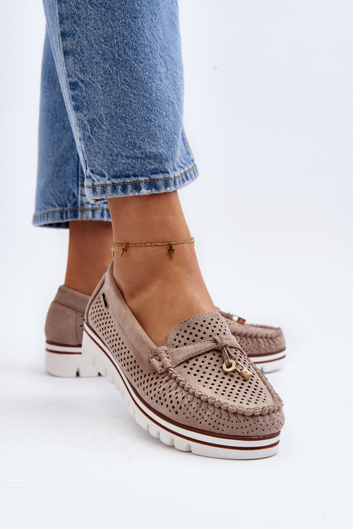 Women's Blue Cutout Moccasins Twista