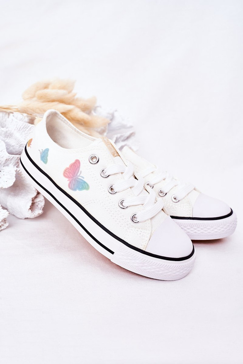 Children's Sneakers With Butterflies White Fairytale