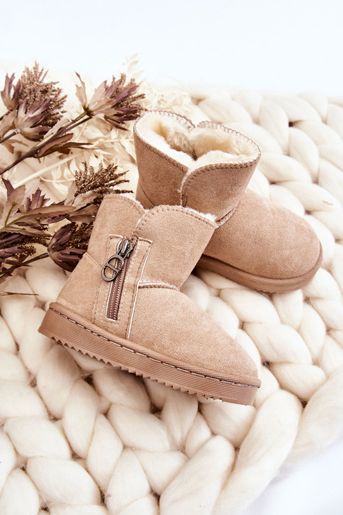 Children's Slip-On Insulated Snow Boots Beige Catellie