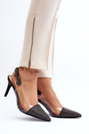 High Heels with Embellishment D&A MR1966-11 Black