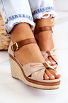 Women's Sandals On Wedge Big Star JJ274939 Beige