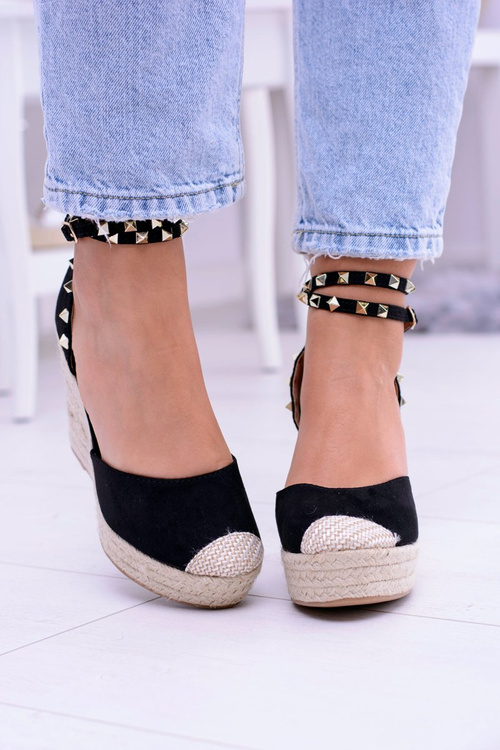 Women's Black Espadrilles Sandals Aude