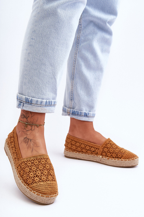 Women's Lace Espadrilles Camel One Lover