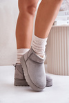 Women's Snow Boots On Platform Insulated With Fur Gray Xamella