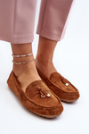 Mokasyny Damskie Klasyczne Zamsz Camel Ontala N22-995
