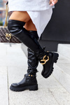 Tall Boots With Decorative Element Black Masha