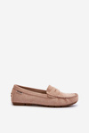 Women's Beige Faux Suede Loafers Rerceria
