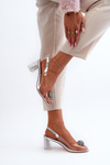 Transparent Sandals with Silver Embellishment D&A MR38-454