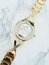 Women's Giorgio & Dario Watch With Sequins Cube Gold