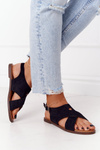 Suede Sandals Sergio Leone SK060 Black