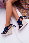 Women's Sandals On Anchors Navy Blue Yenga
