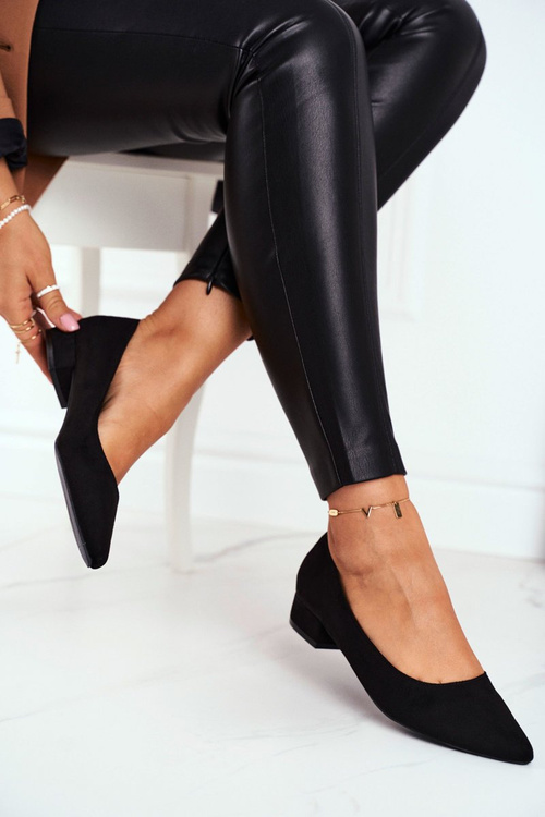 Suede Ballerinas Black Elivia