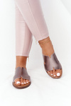 Leather Slippers Sergio Leone SK 063 Silver