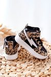 Children's High Sneakers Black and Beige Bartnie
