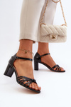 Women's Black Strappy Sandals Pyrrette