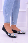 Lu Boo Black Eraser Ballerinas Stones Even