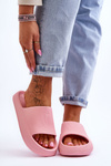 Fashionable Light Flip Flops On A Massive Sole Pink Rebel